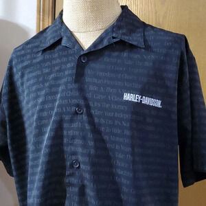 Harley Davidson black logo lightweight logo shirt short sleeve